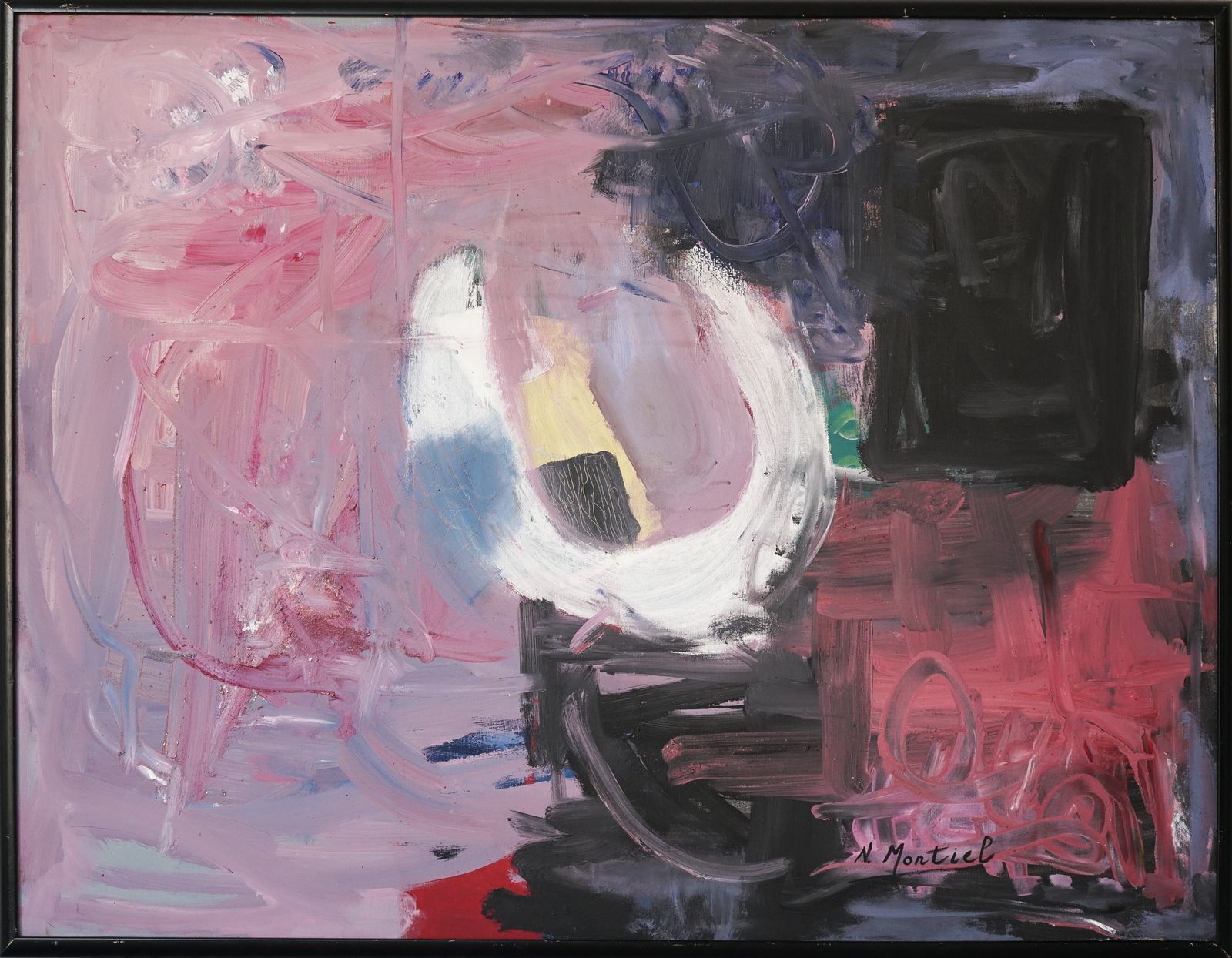 N. Montiel – Abstract, Jaren 1970, Olieverf Op Doek photo for sale
