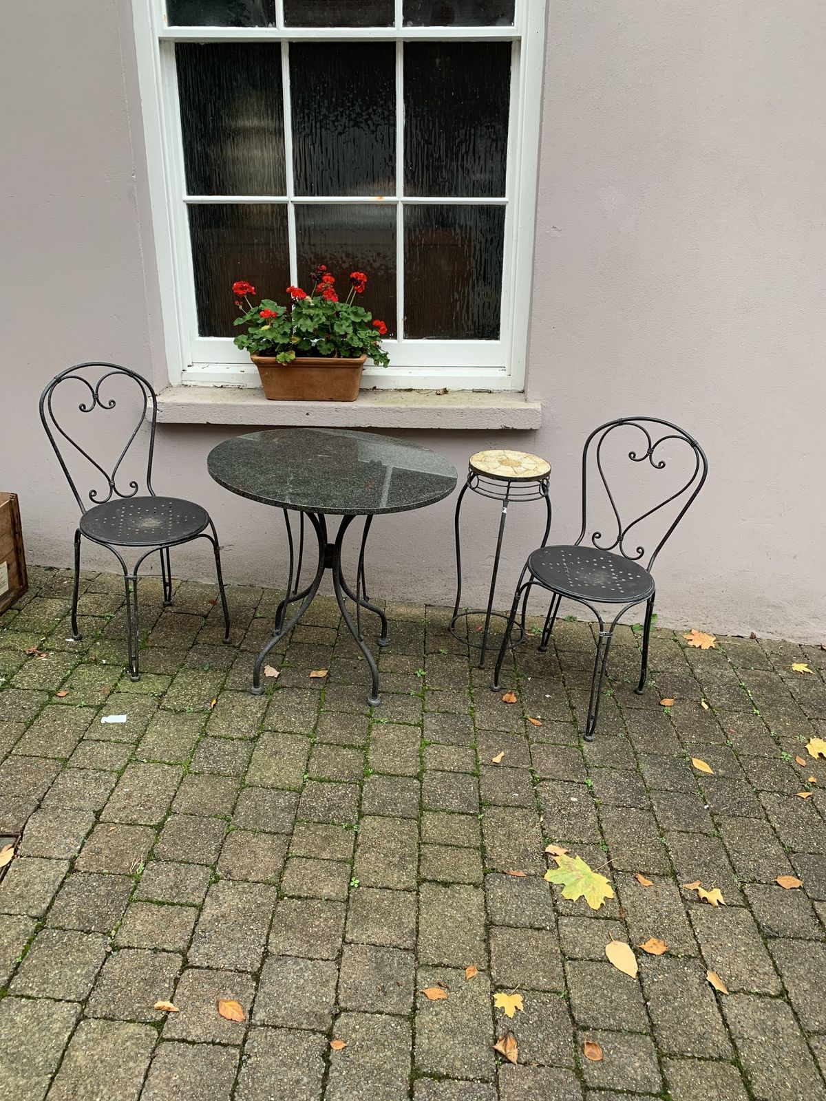 Garden Metal Dining Table And Chairs