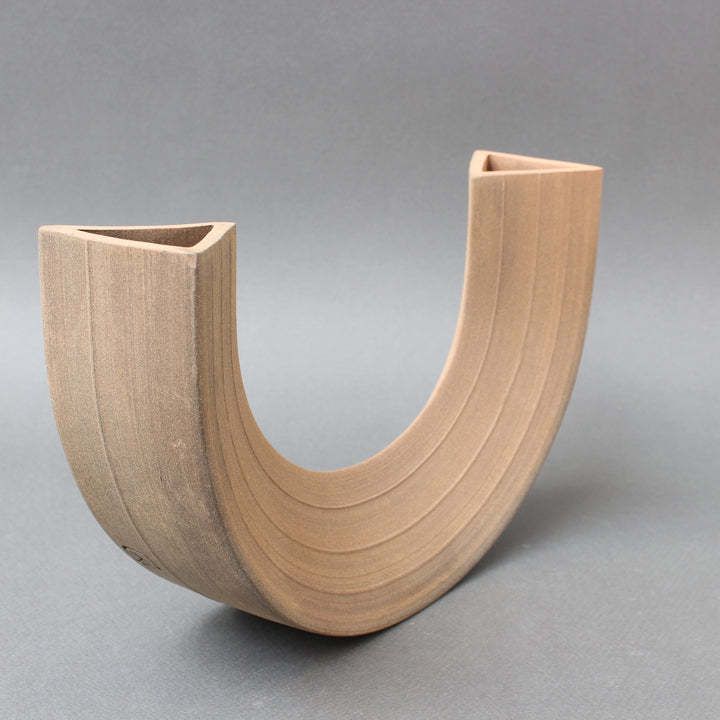 Home Decor Italian Industrial Style Ceramic Vase  Sculpture By Alessio Tasca Circa 1980s photo