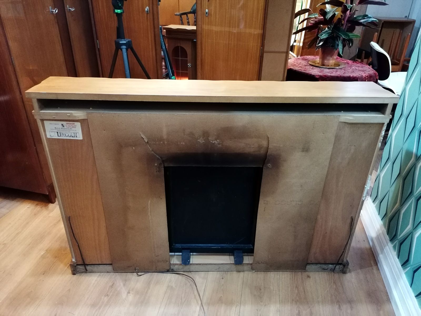 Fire Surround Display Unit Illumination In Storage Shelf Space photo Home Fixtures