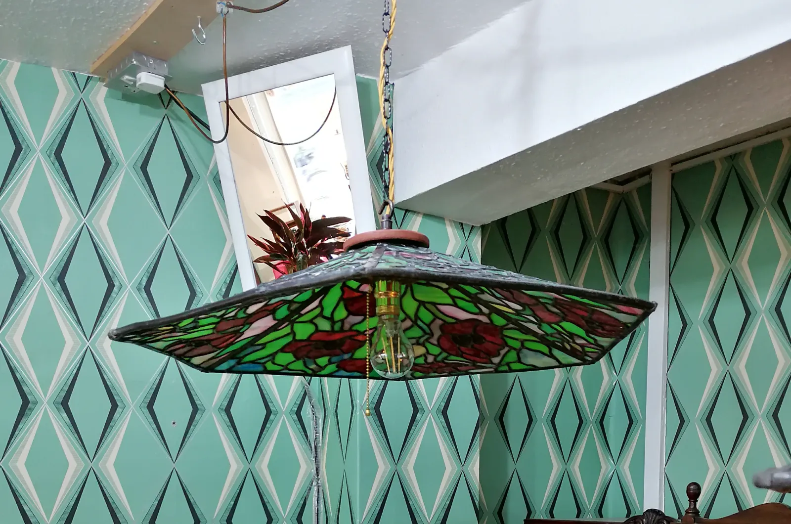Pendant Ceiling Lamp. Vintage Tiffany Style 10% Off Sat. Offer £51 ! photo 51.0