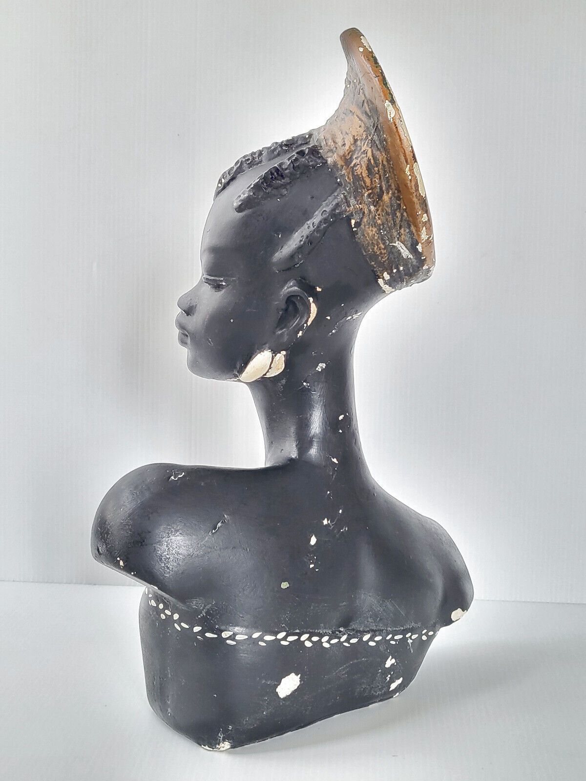 Vintage African Woman Bustre 1950 In Plaster 50s 1950s Rockabilly 50s photo 128.0