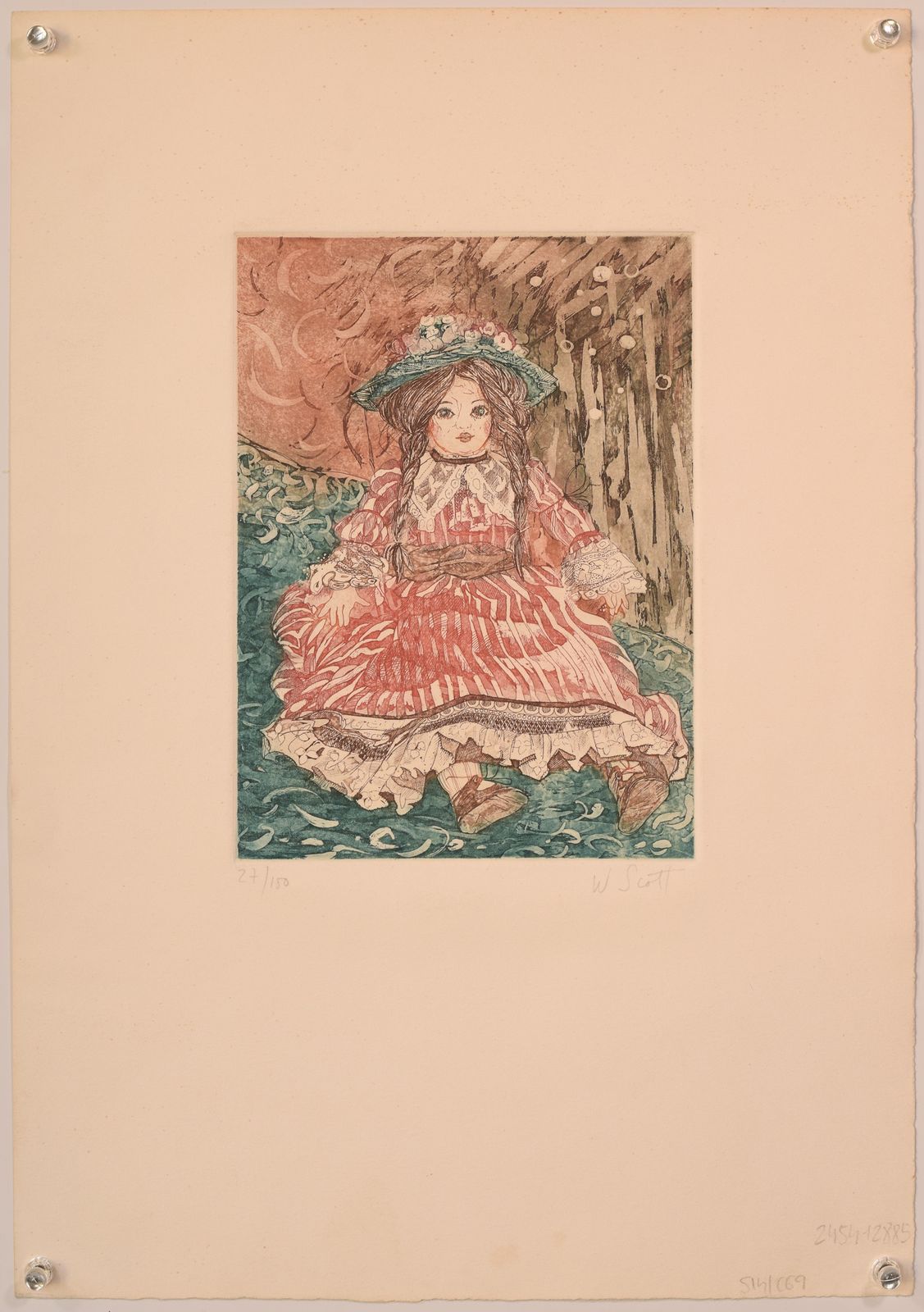 W Scott   Portrait Of A Child, Mid 20th Century photo vinterior