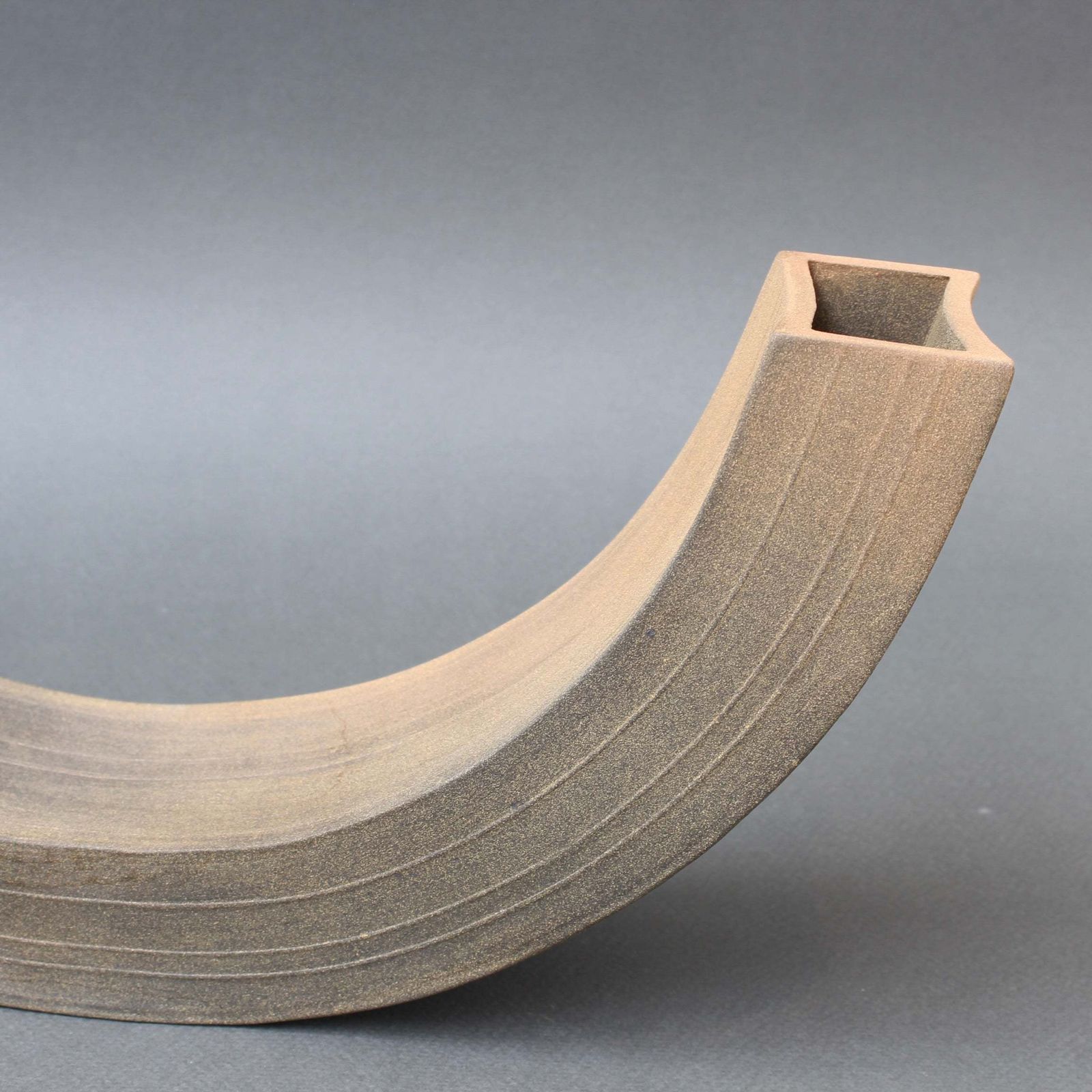 photo for sale Vintage Italian Industrial Style Ceramic Vase / Sculpture By Alessio Tasca (Circa 1970s)