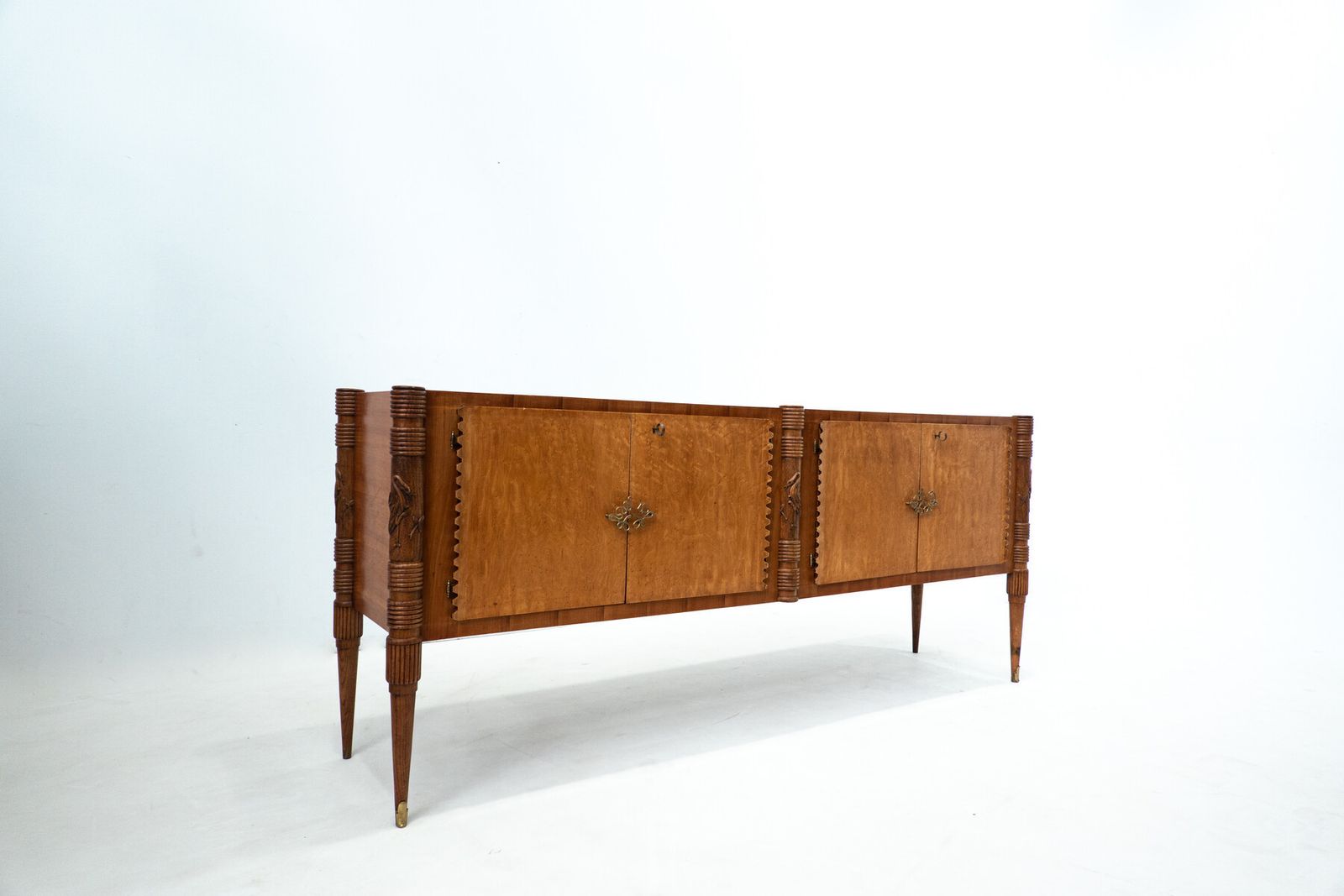 Mid Century Italian Wooden Sideboard By Pier Luigi Colli