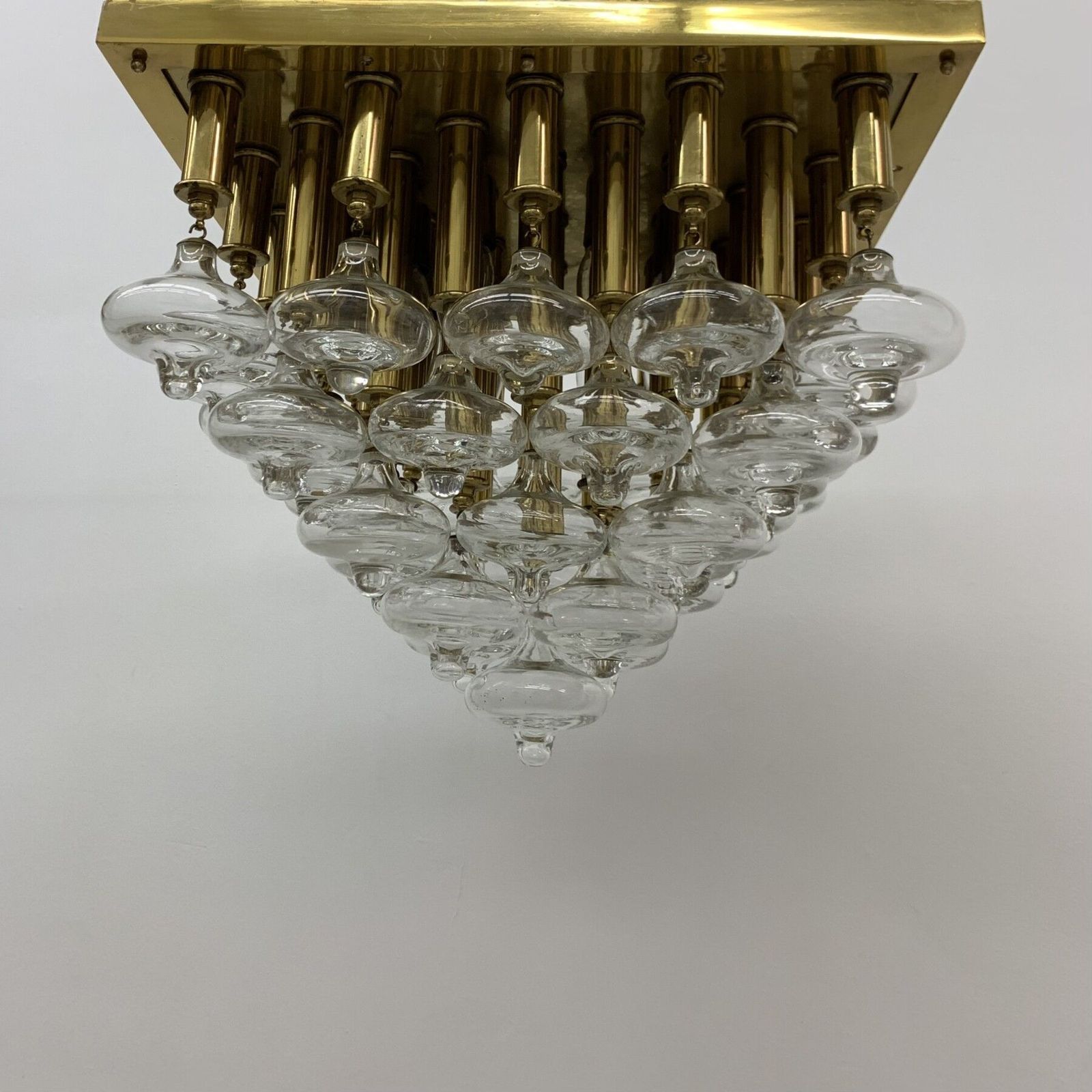 Mid Century Design Zeldzame Kalmar Gouden Plafondlamp, Jaren 1970 photo vinterior