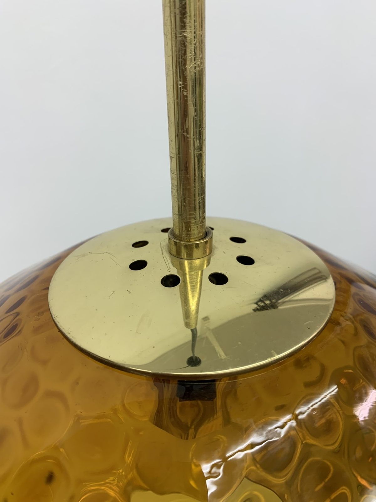 Limburg Glashutte Glazen Hanglamp, Mid Century Design, Duitsland, Ca. Jaren 1970 photo Verlichting