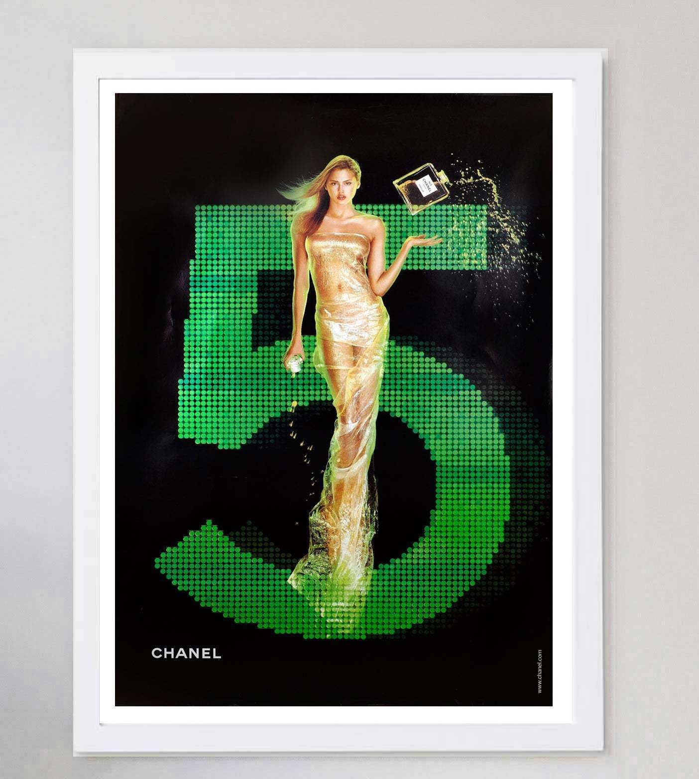 Chanel No.5   Green Original Vintage Poster, 2000s photo for sale