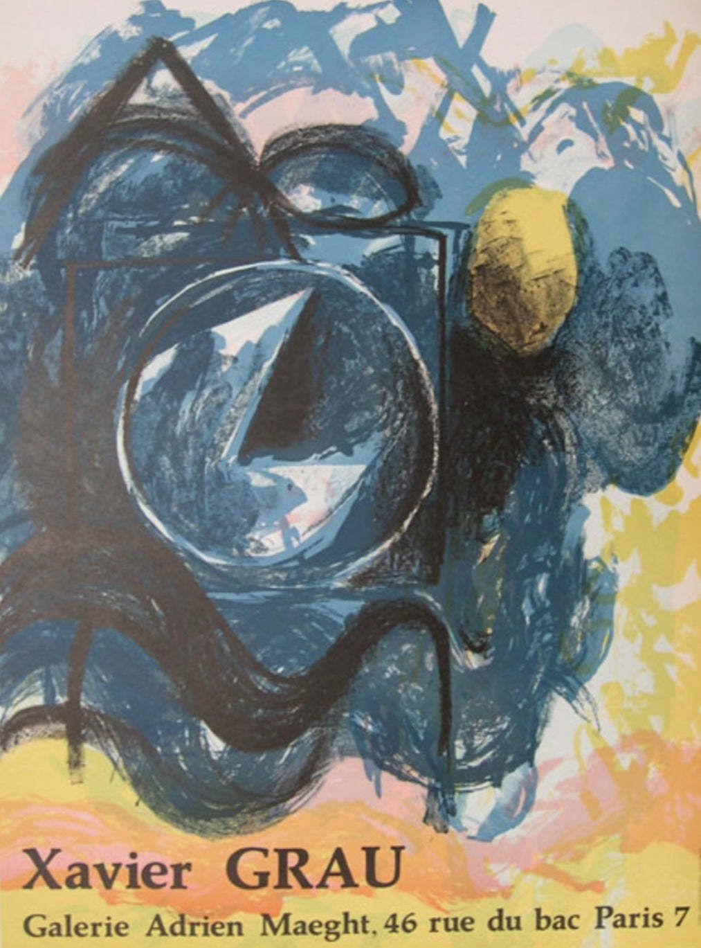 Xavier Grau   Galerie Adrien Maeght Original Vintage Poster