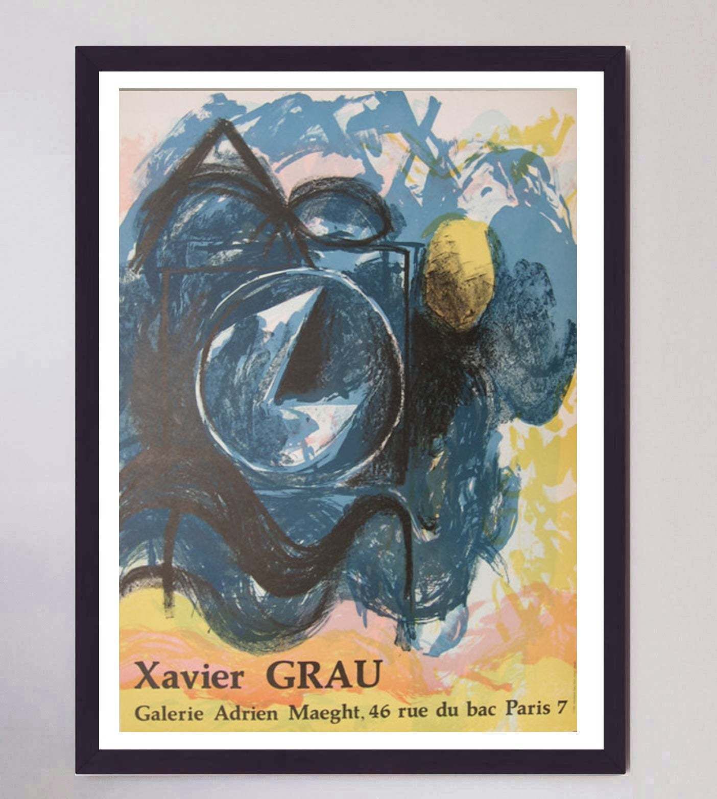 Xavier Grau   Galerie Adrien Maeght Original Vintage Poster photo furniture
