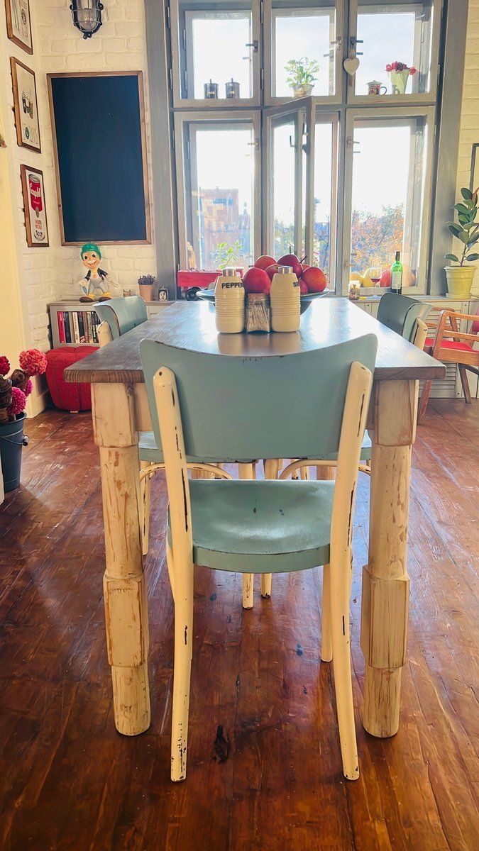 Meubels Eetkamerstoelen Van Ton, Ca. Jaren 1960, Set Van 4 photo