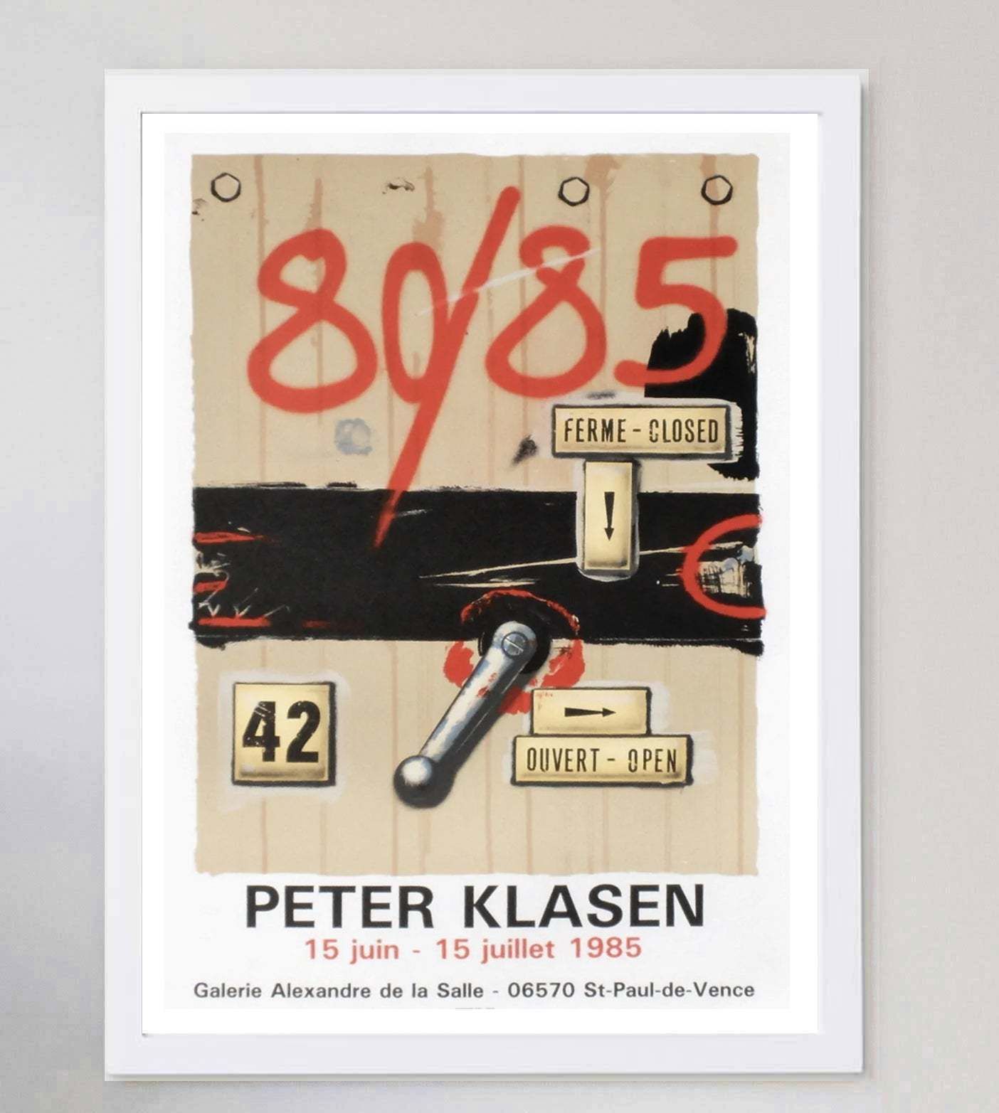 Peter Klasen   Galerie Alexandre De La Salle  Original Vintage Poster photo for sale