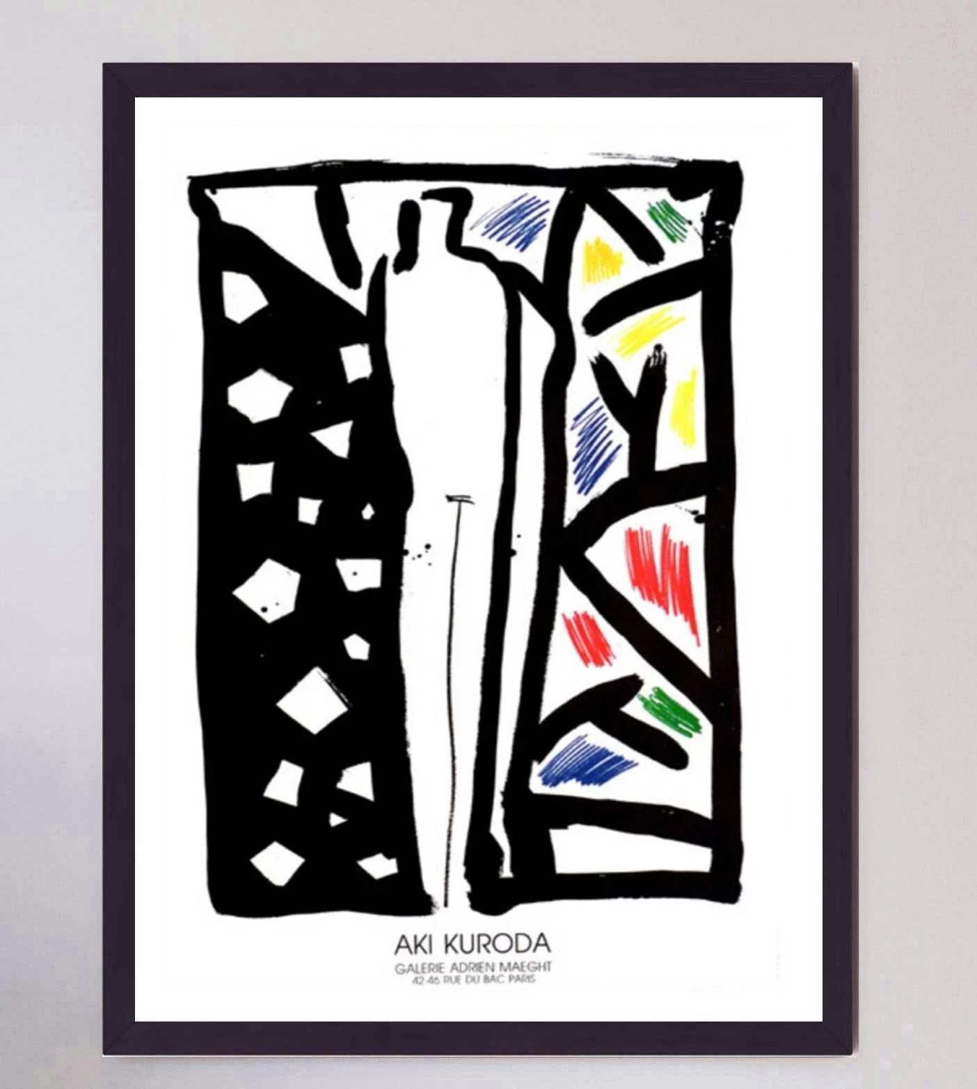 Aki Kuroda   Galerie Maeght Original Vintage Poster photo furniture