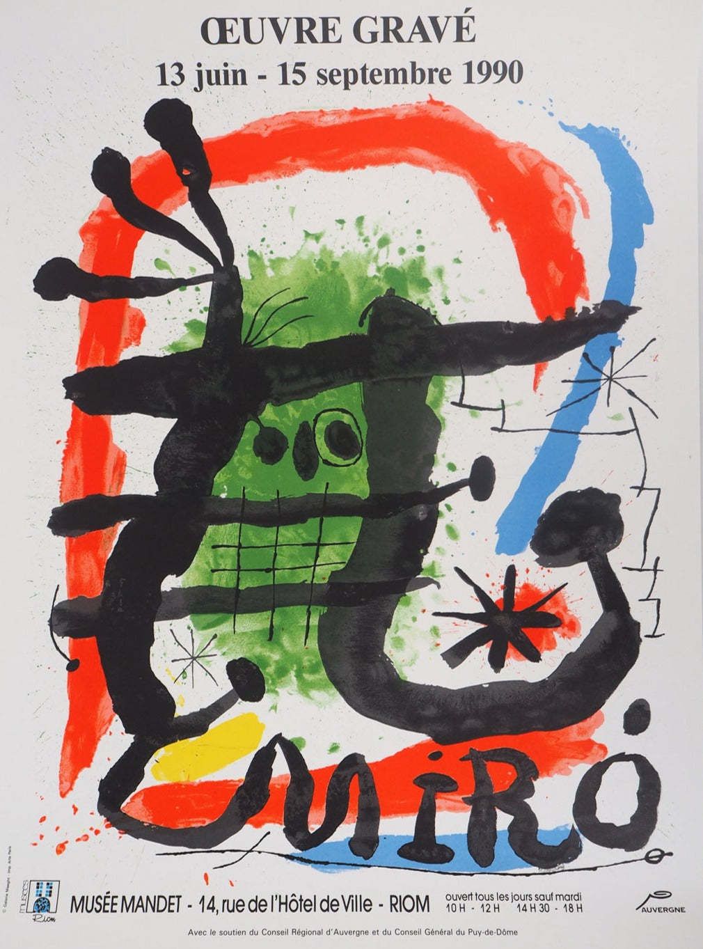 Joan Miro   Mandet Museum Original Vintage Poster