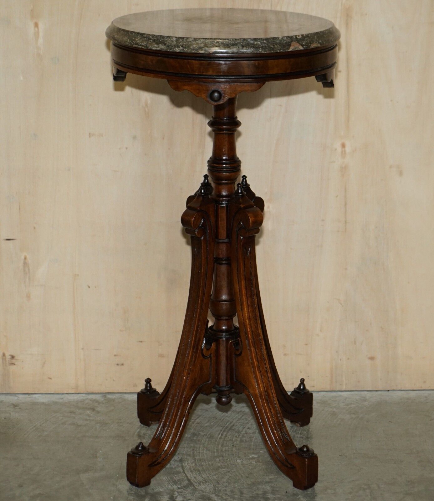 3950.0 Editors Choice Most Popular Fossil Marble Top Antique Side End Lamp Wine Table photo