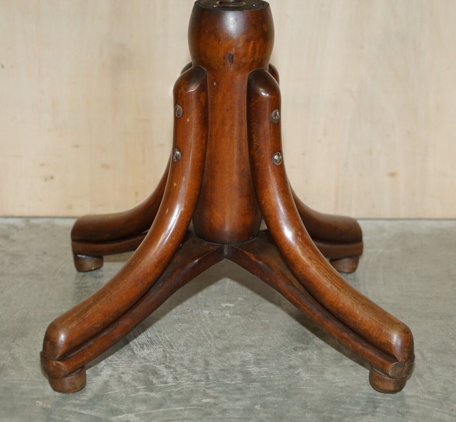 Original Antique Thonet Swivel Bergere Desk Captains Armchair Model Number 3 photo vintage