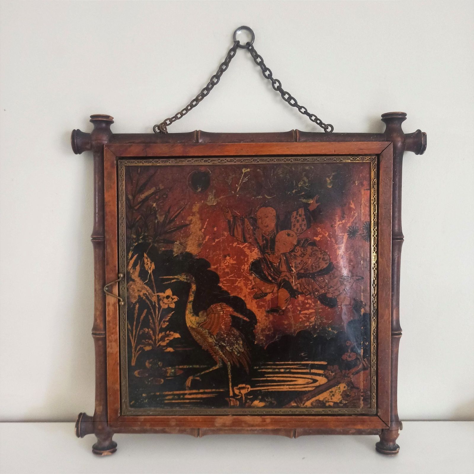 Late 19th Century Aesthetic Faux Bamboo Mirror photo furniture