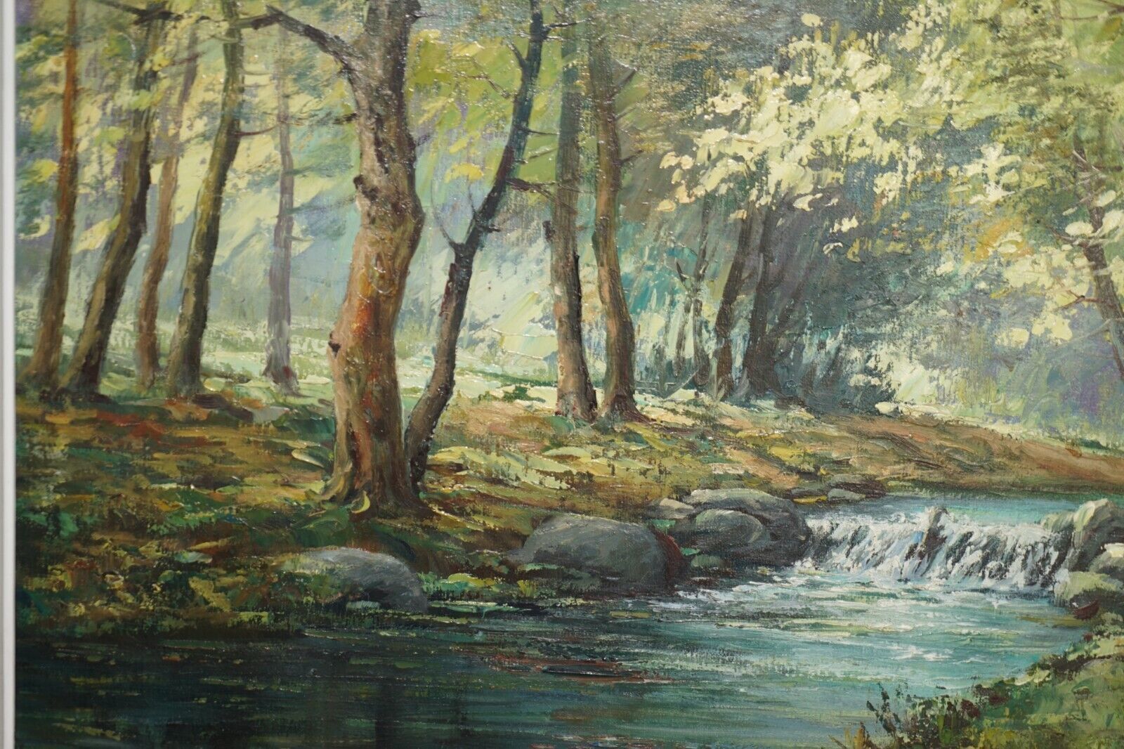 Antique Flemish Oil Painting Signed Faure Van Overbroek Circa 1880 Rural Scene photo 2350.0