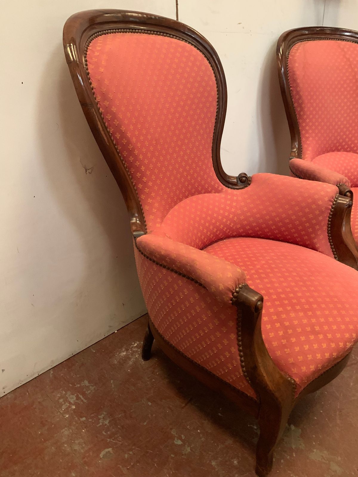 Pair Of Louis Philippe Armchairs In 19th Century Mahogany photo buy