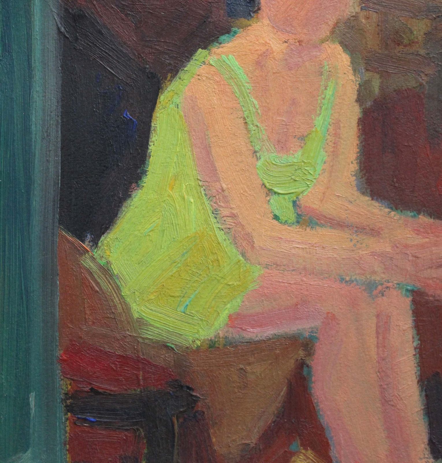 Seated Woman By François Diana (Circa 1970s) photo vintage