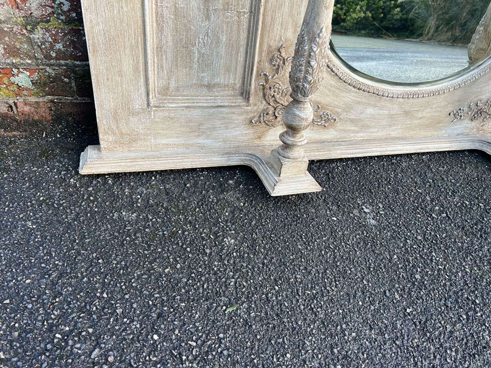 A Fabulous Antique 19th C English Painted Overmantle Mirror. photo 695.0