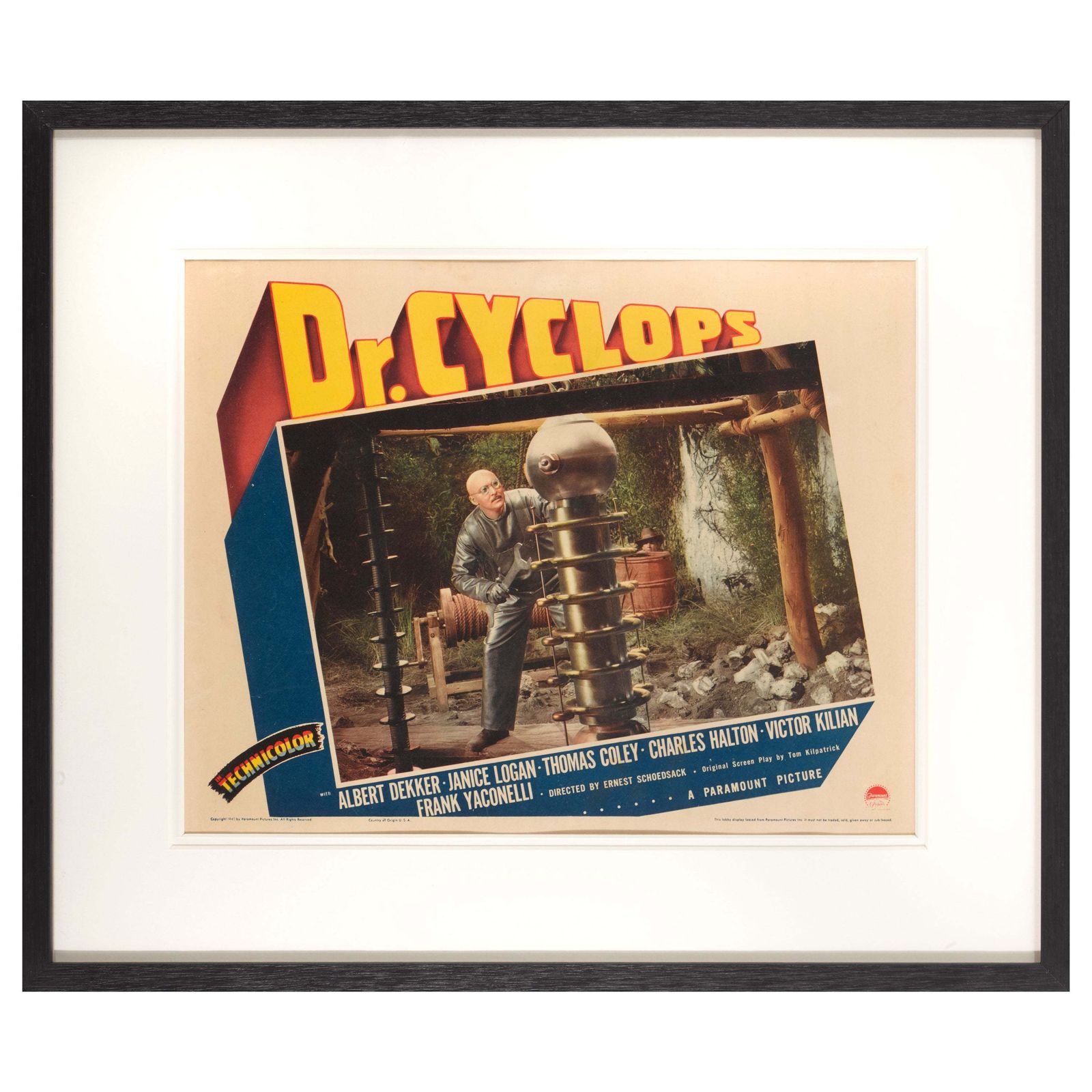 Original Us Lobby Card For The 1940 Science Fiction Horror Film