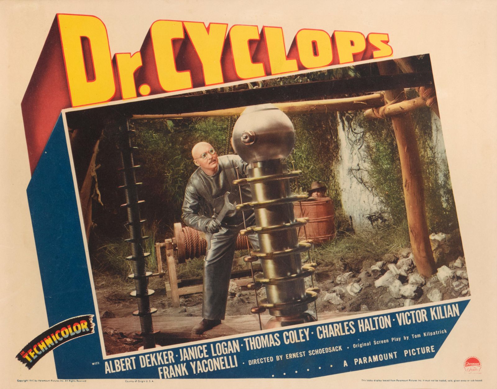 Original Us Lobby Card For The 1940 Science Fiction Horror Film photo Art