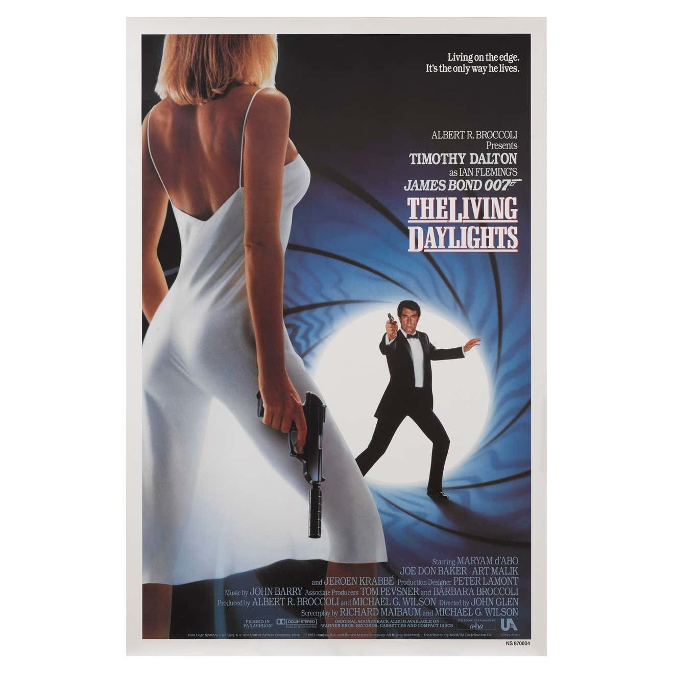Original Us Film Poster For The 1987 Bond Film