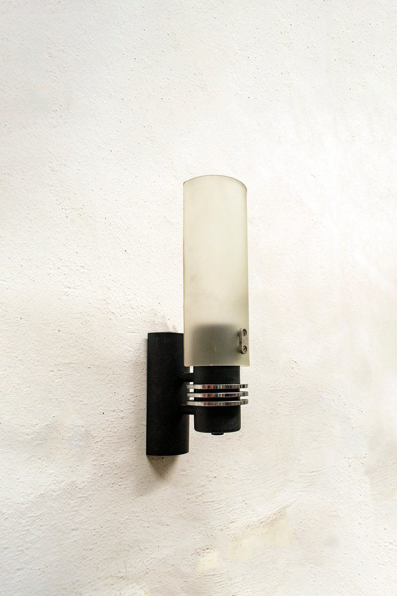 Italiaanse Glazen Wandlamp – Jaren 1980, Vintage photo furniture