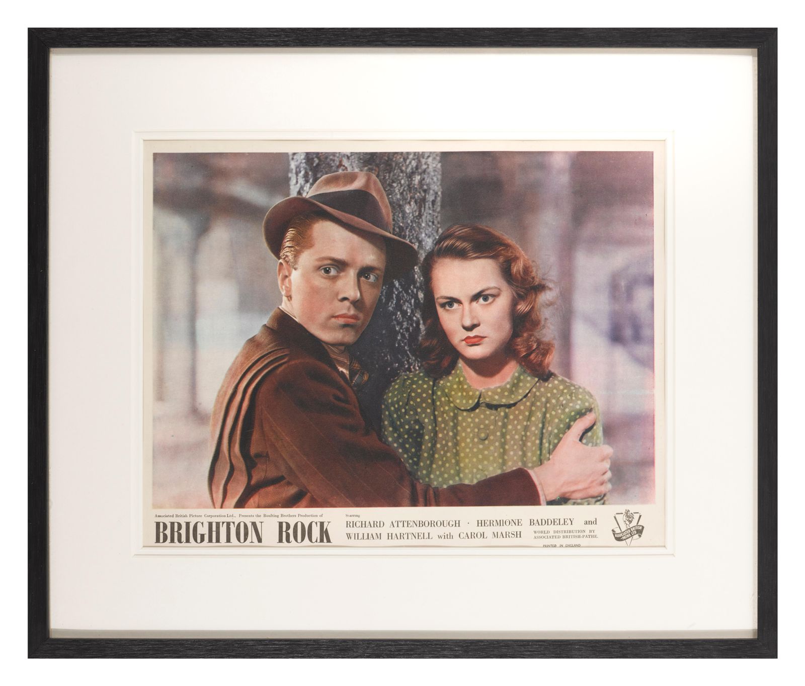 Original British Lobby Card For The 1948 Thriller Brighton Rock. photo for sale