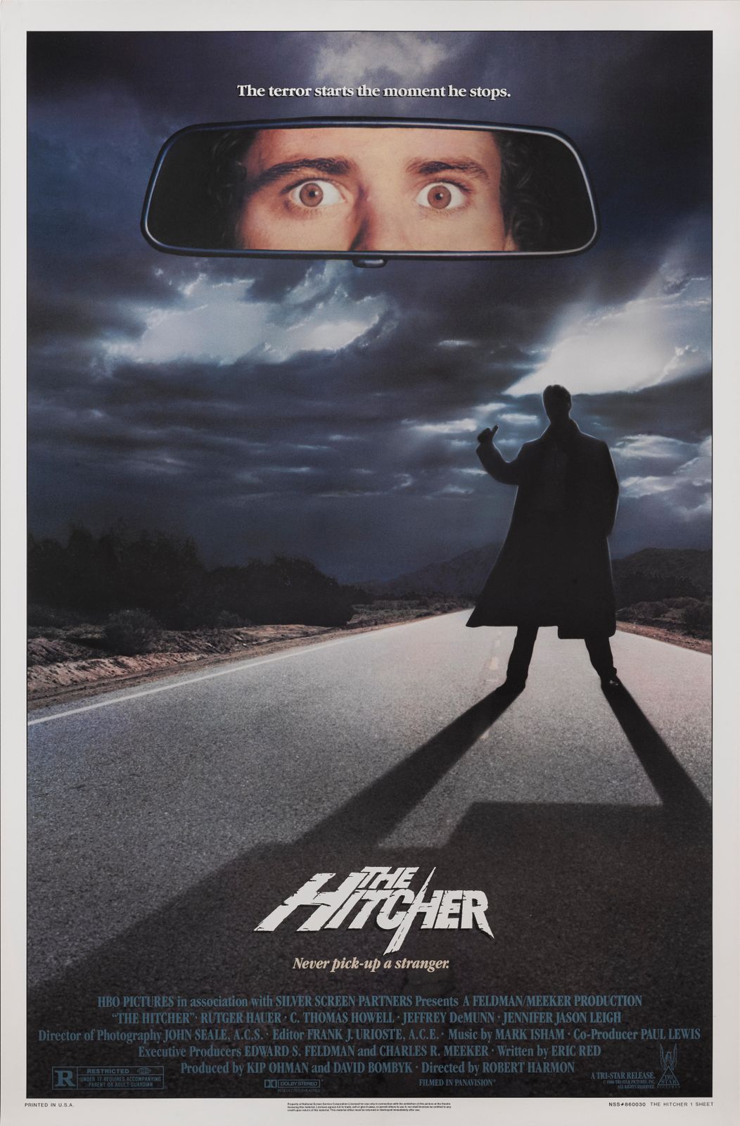 Original Us Film Poster For Rutger Hauer's C Hitcher photo Art