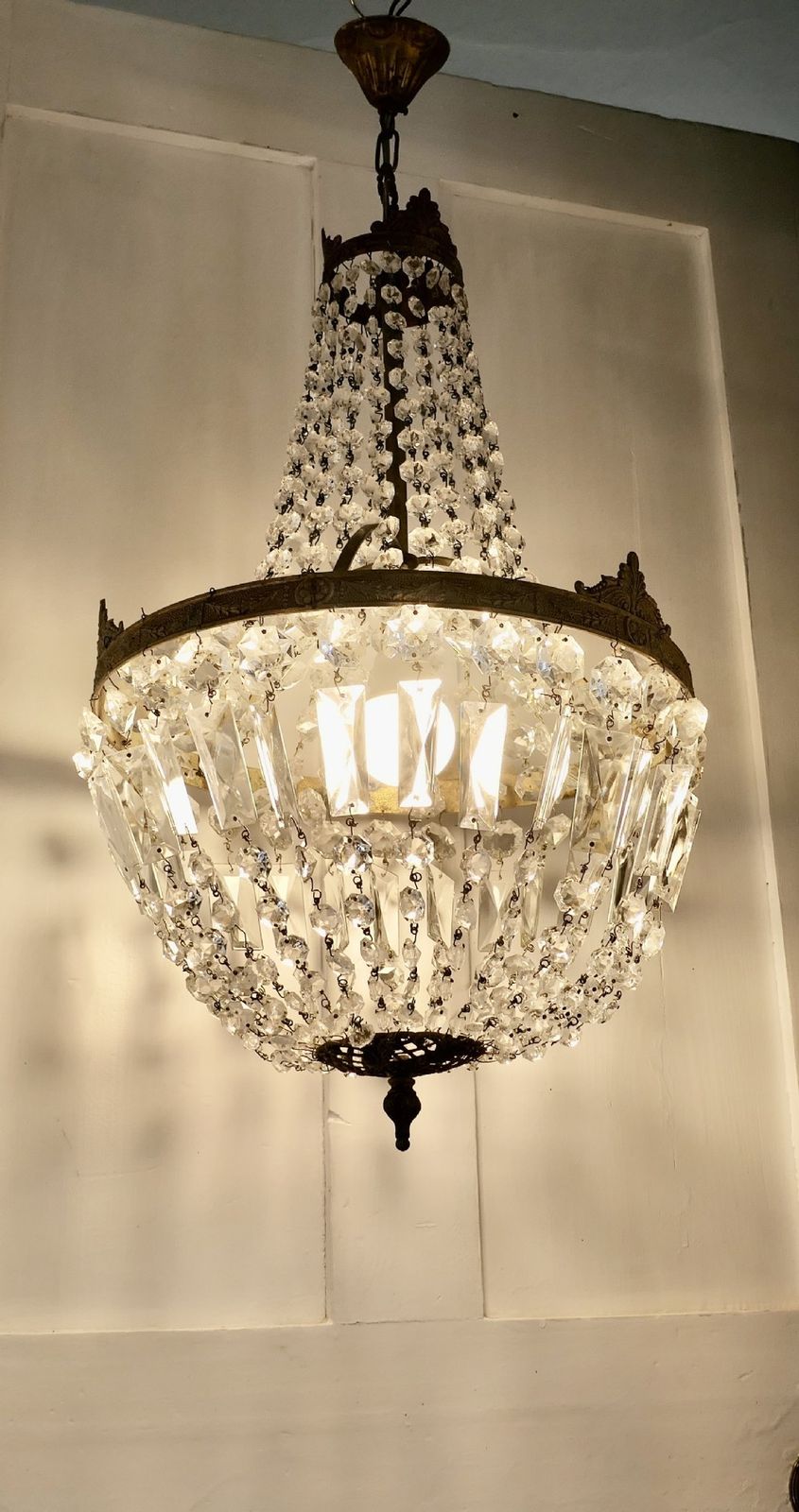 Large French Empire Style Tent Chandelier photo Lighting