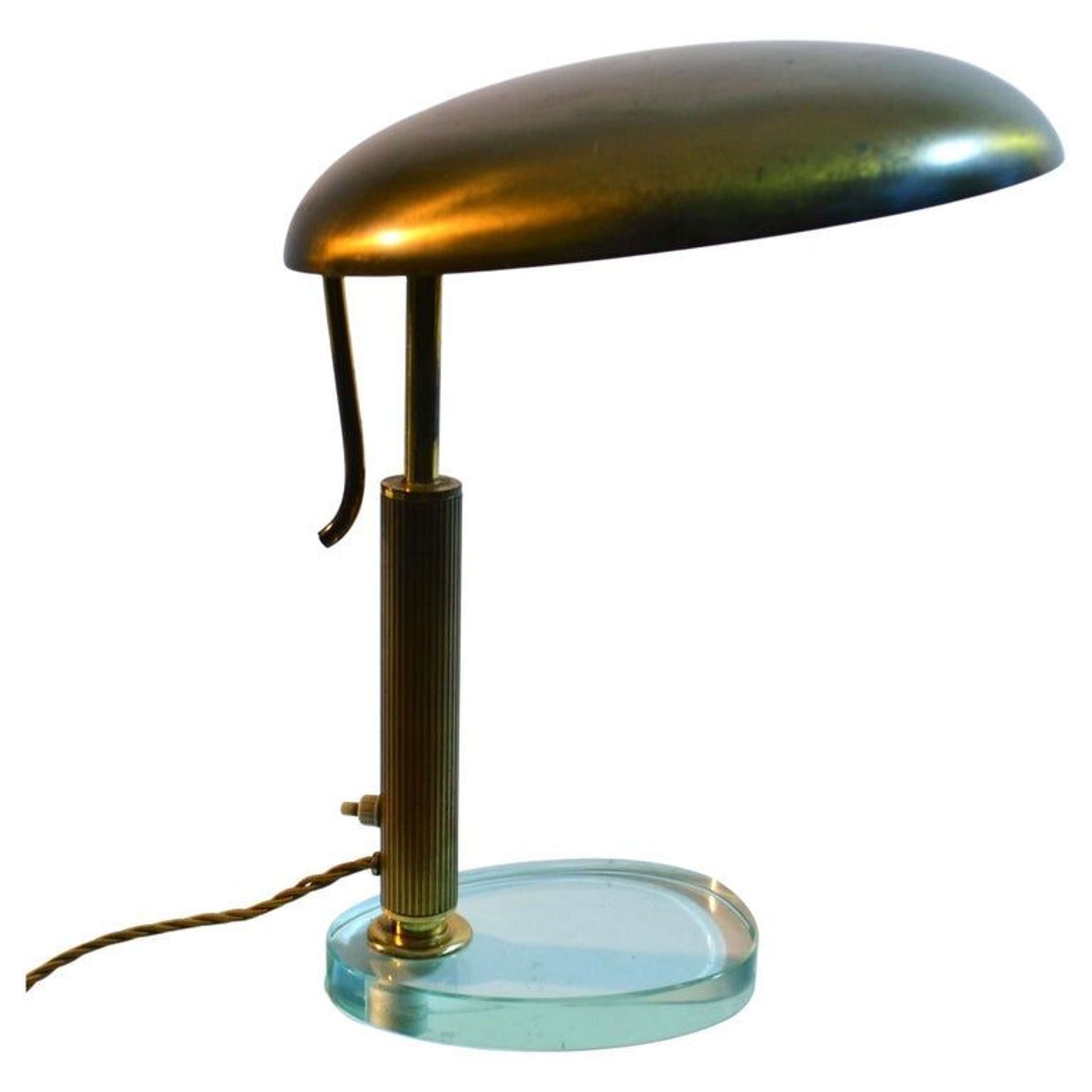 Modernist Desk Lamp Attr. Pietro Chiesa For Fontana Arte In Brass