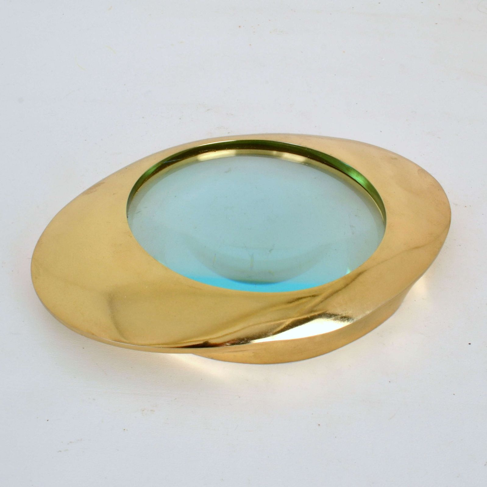 Large Decorative Brass Magnifying Glass Lens And Paper Weight photo Home Decor