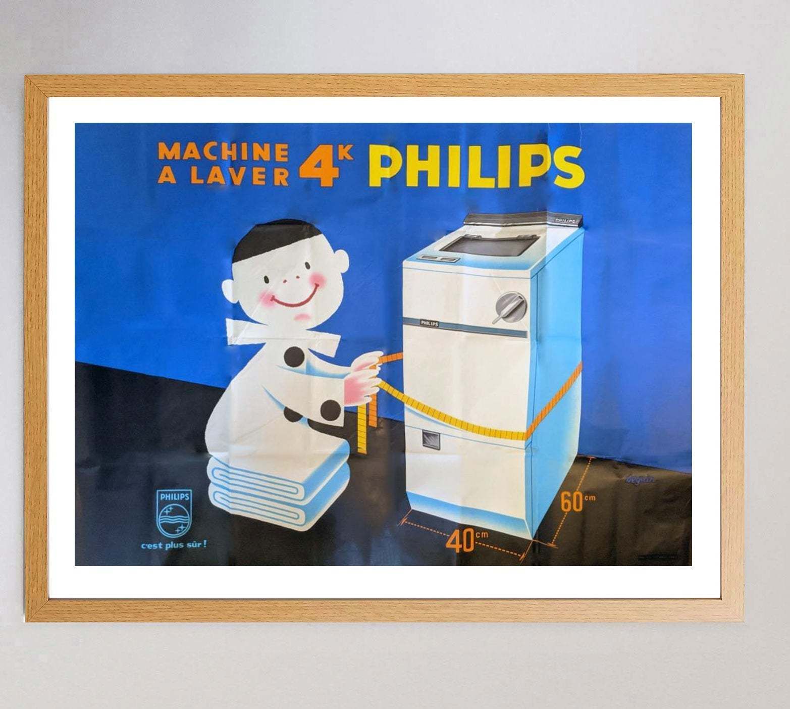 Philips   Machine A Laver Original Vintage Poster photo Art