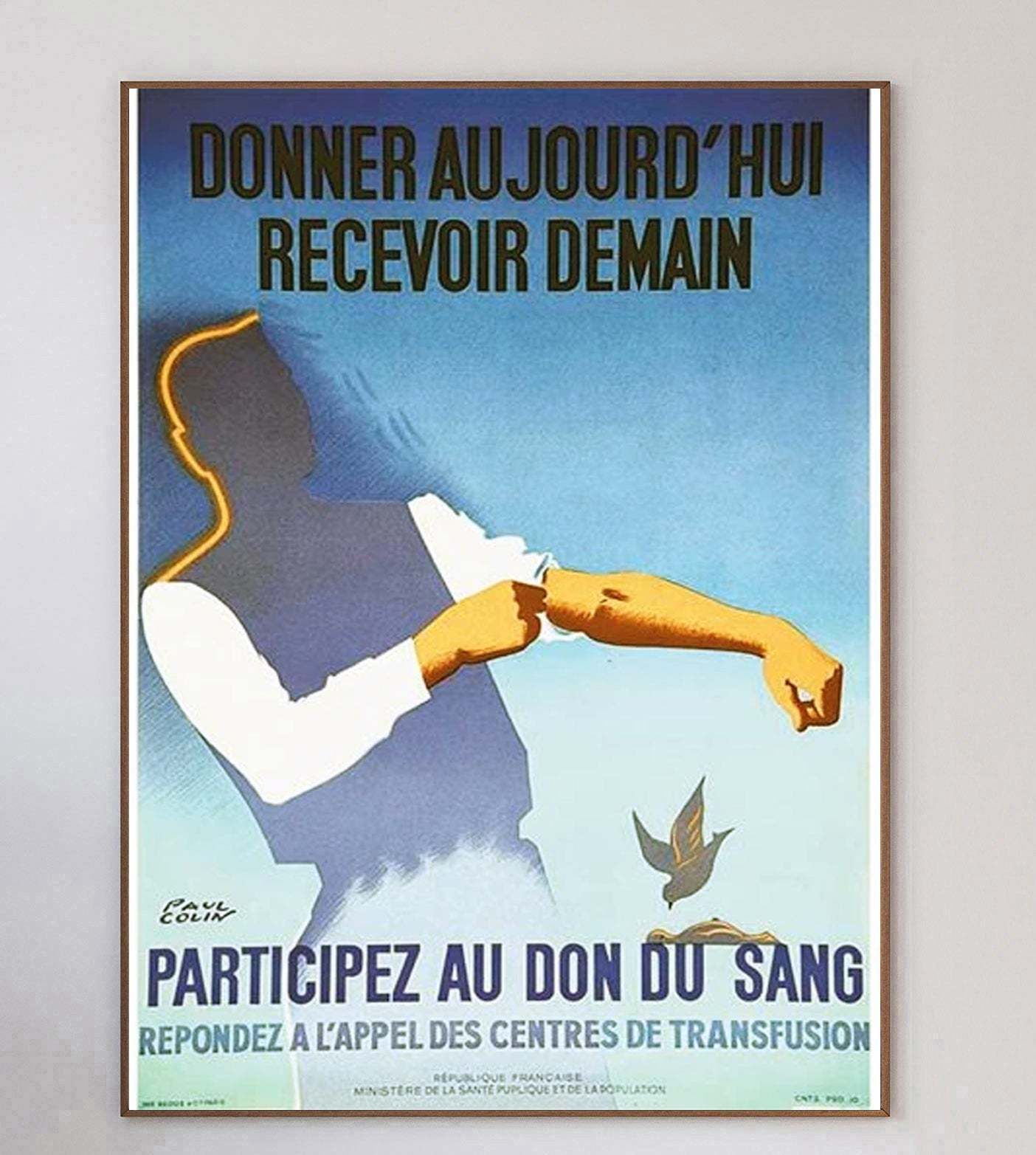 Participez Au Don Au Sang Original Vintage Poster photo 571.0