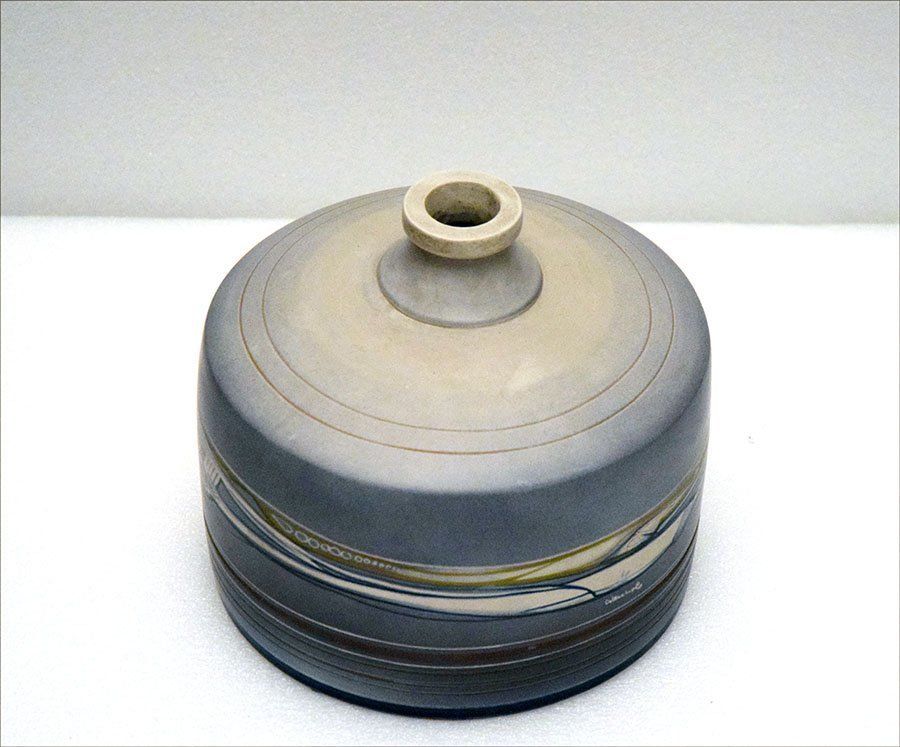 Italian Terracotta Vase With Futurist Decoration, 1960s photo furniture