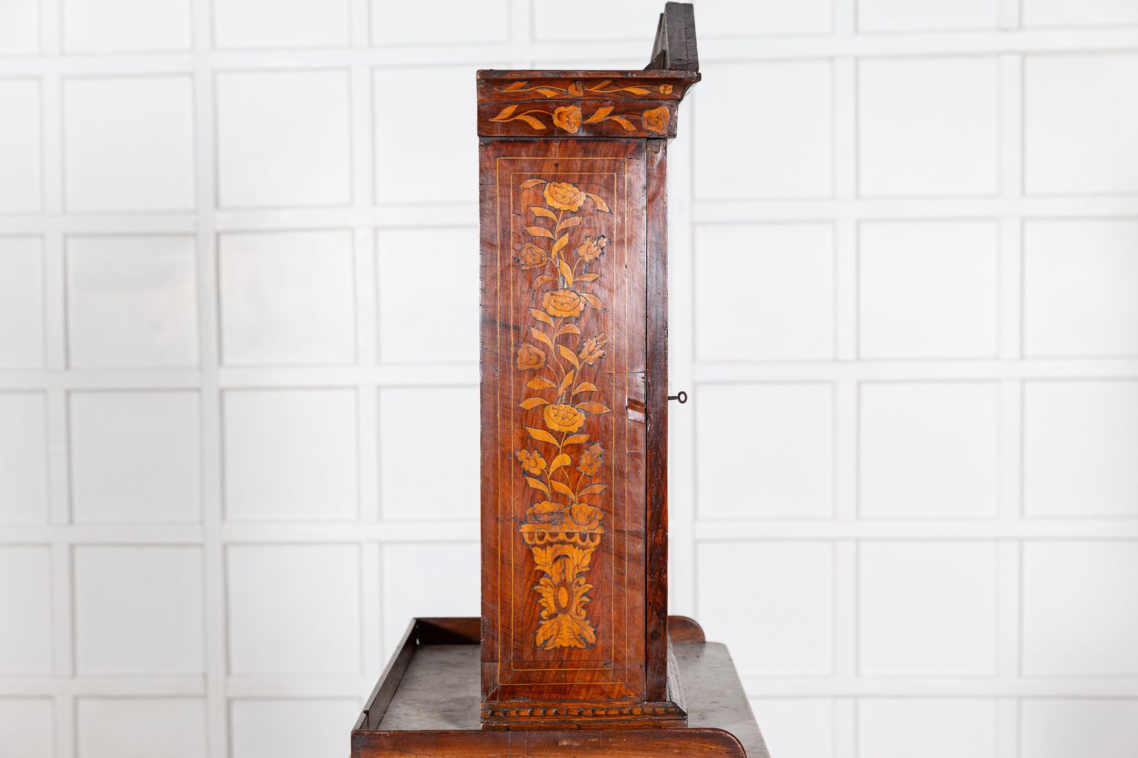 photo buy 19th Century Dutch Mahogany Marquetry Inlaid Display Cabinet
