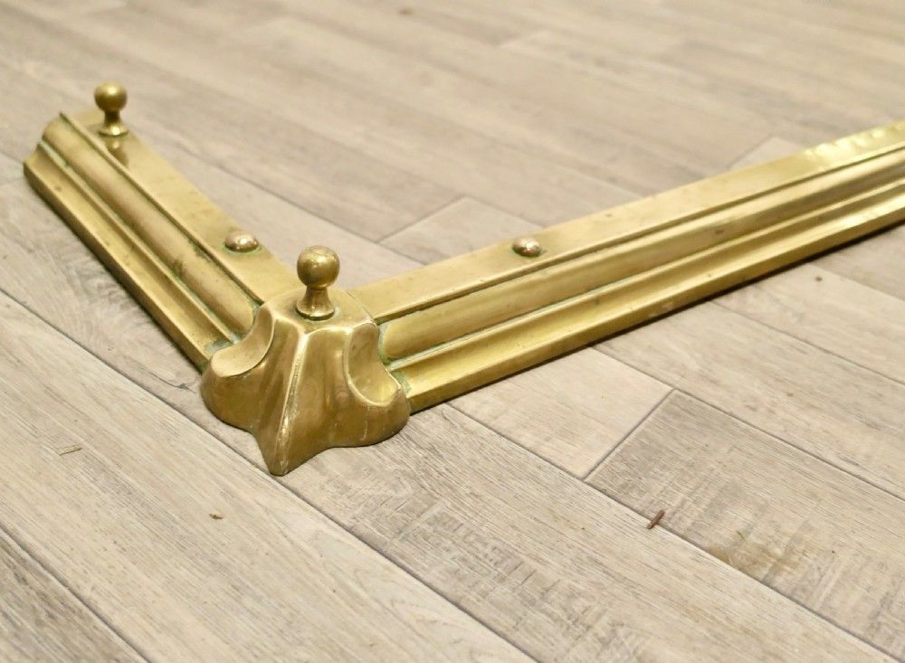 Large Victorian Brass Fender photo for sale