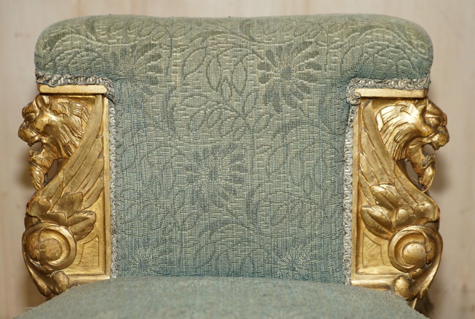Important 18th Century Circa 1740 Hand Carved Italian Giltwood Tete A Tete Sofa photo vintage