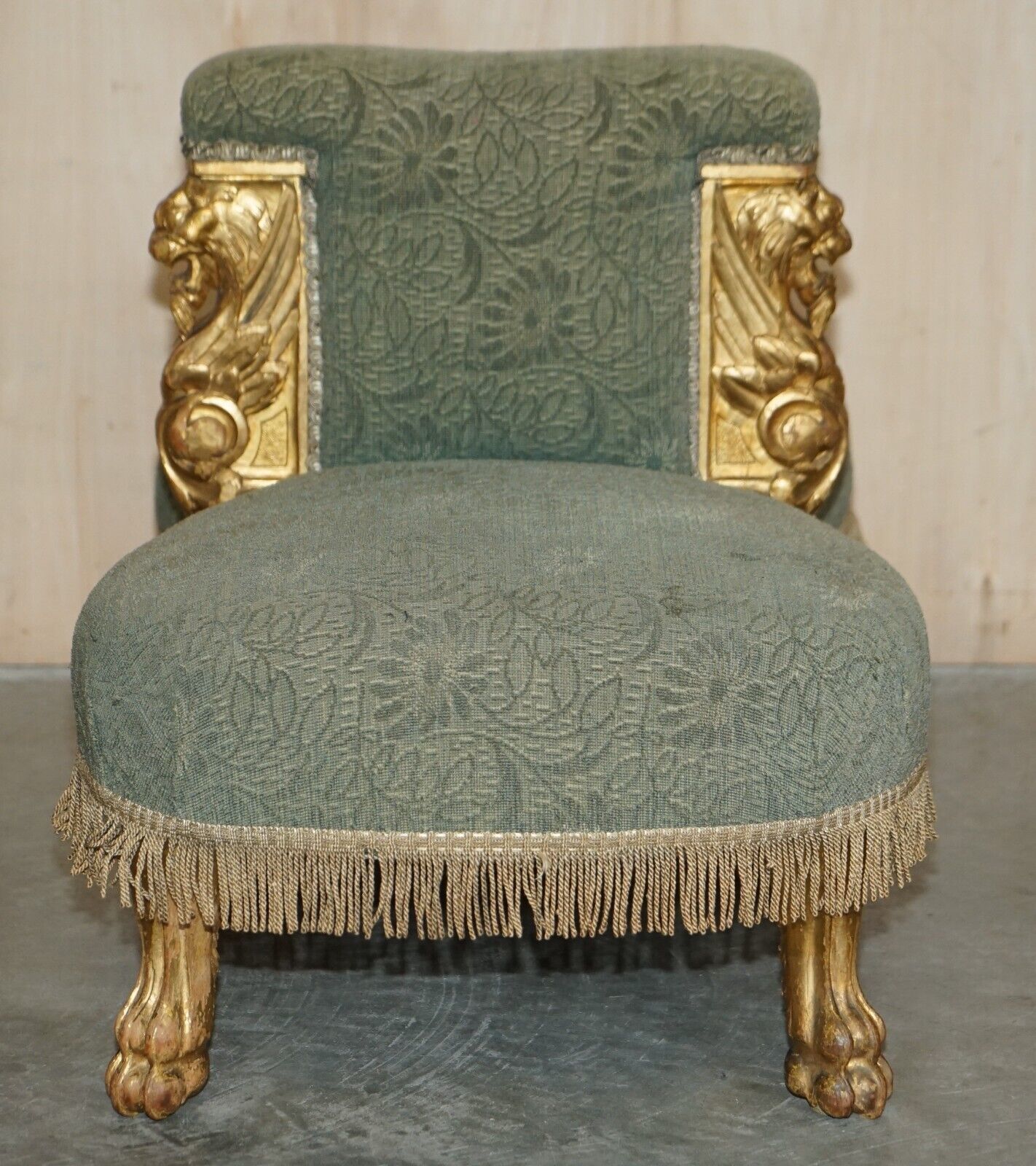 12000.0 Important 18th Century Circa 1740 Hand Carved Italian Giltwood Tete A Tete Sofa photo