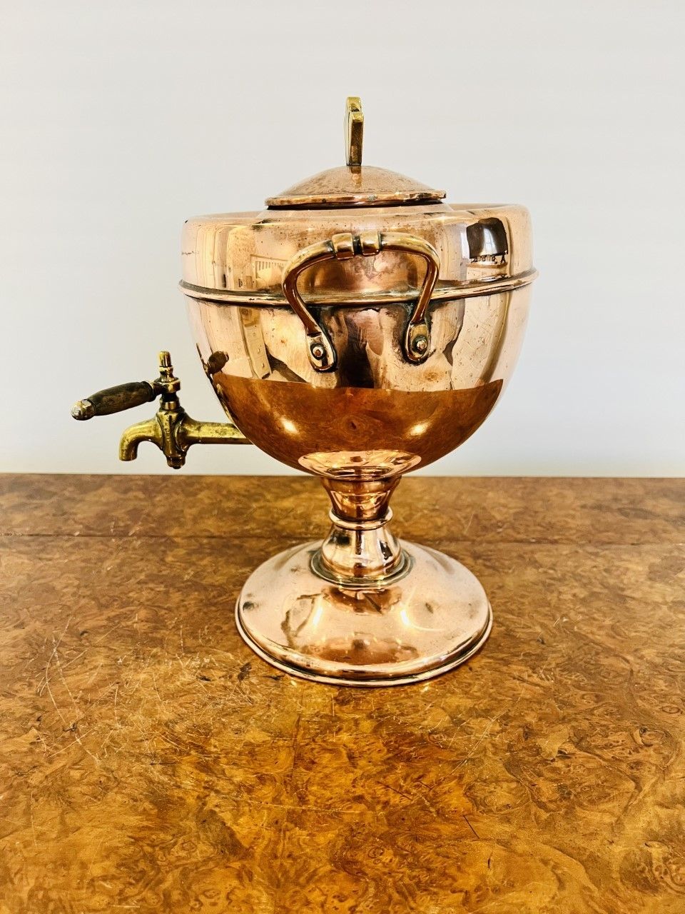 Antique George III Quality Copper & Brass Samovar photo for sale