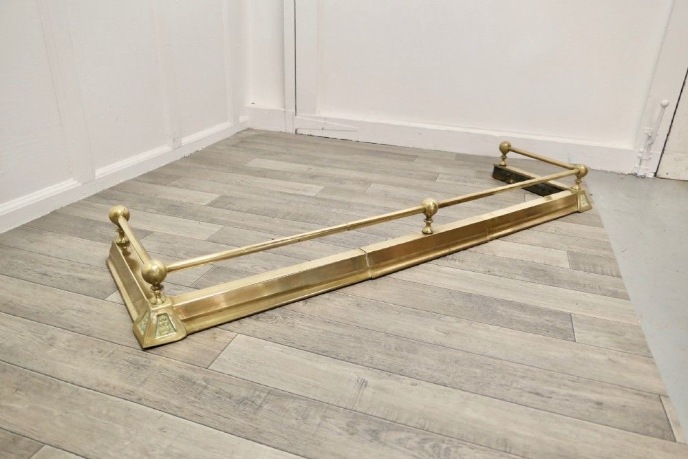 Victorian Extending Brass Fender photo buy