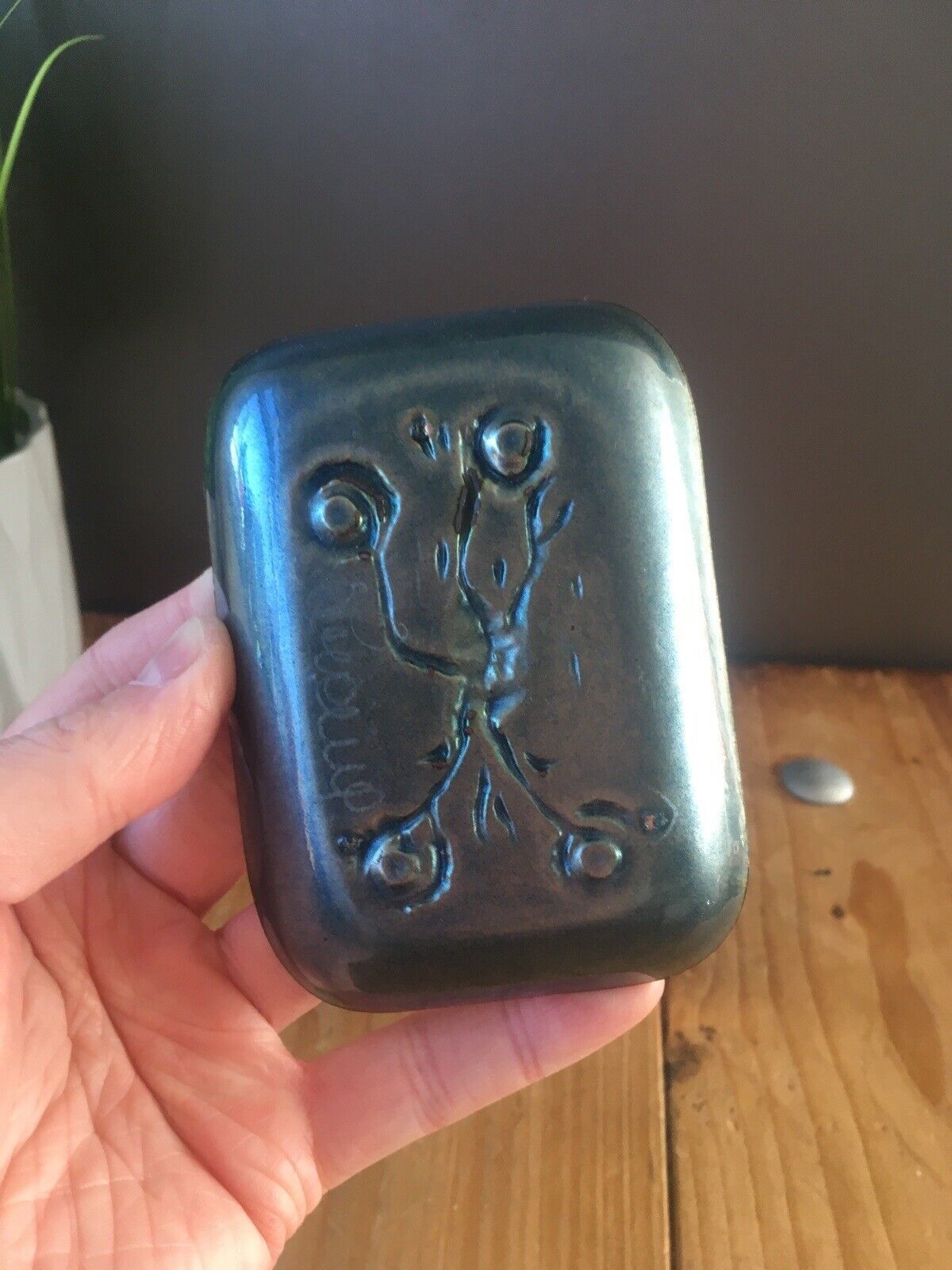 60's Modernist Laurana Rame D'arte Italy Franco Bastianelli Enamel Pin Dish 70's photo 50.0