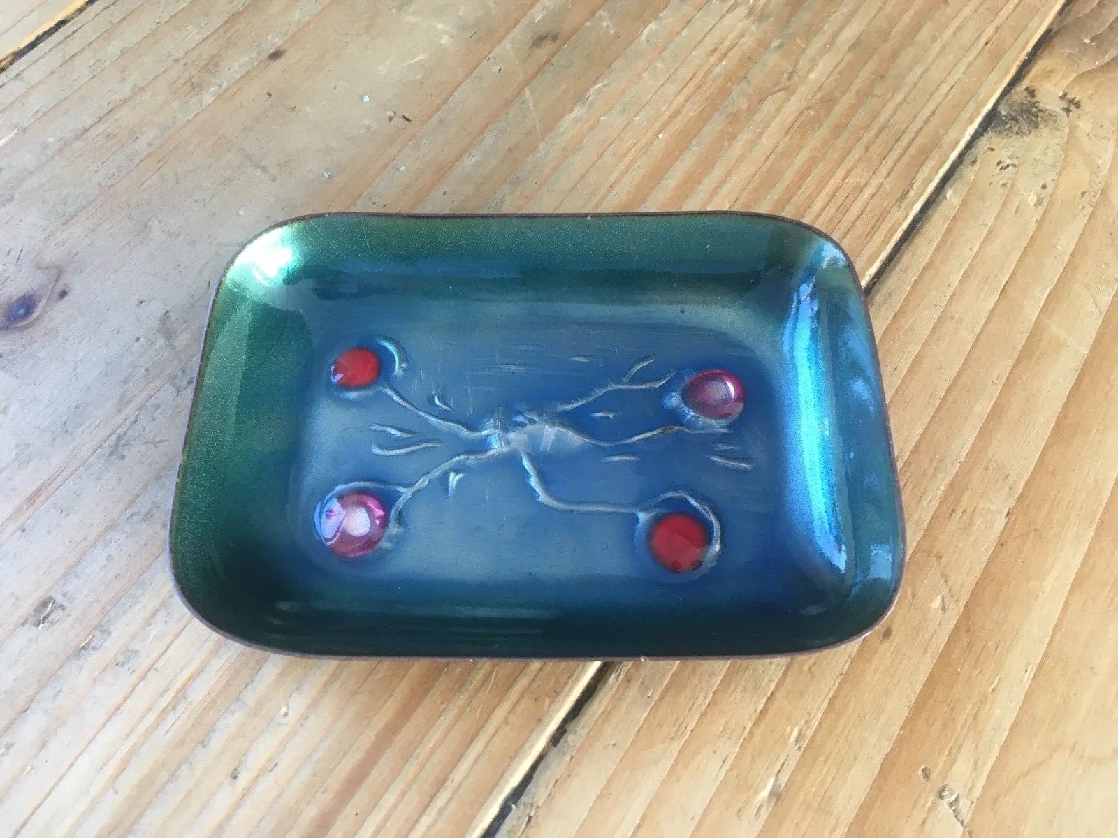 photo furniture 60's Modernist Laurana Rame D'arte Italy Franco Bastianelli Enamel Pin Dish 70's