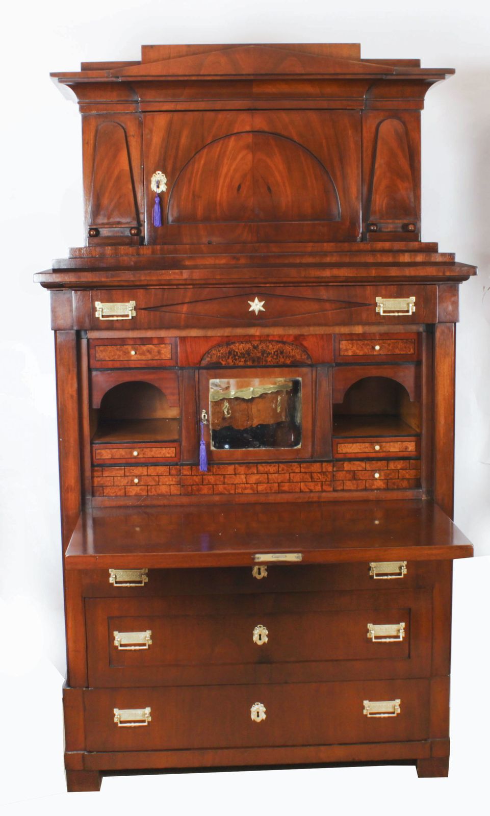 Antique Biedermeier Secretaire Chest Secretaire Abattant19th C photo furniture