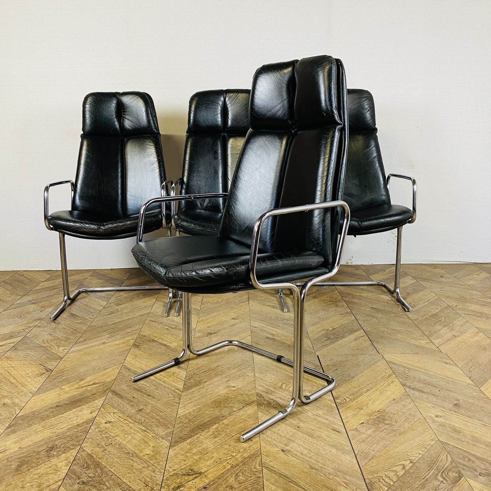 Vintage Eleganza Armchairs By Tim Bates For Pieff, Set Of 4, 1970s