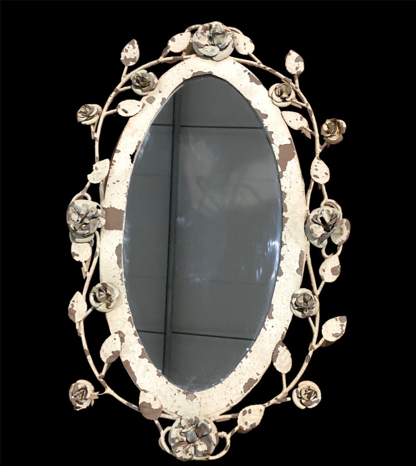 Attractive Small Vintage Metal Wall Mirror photo furniture