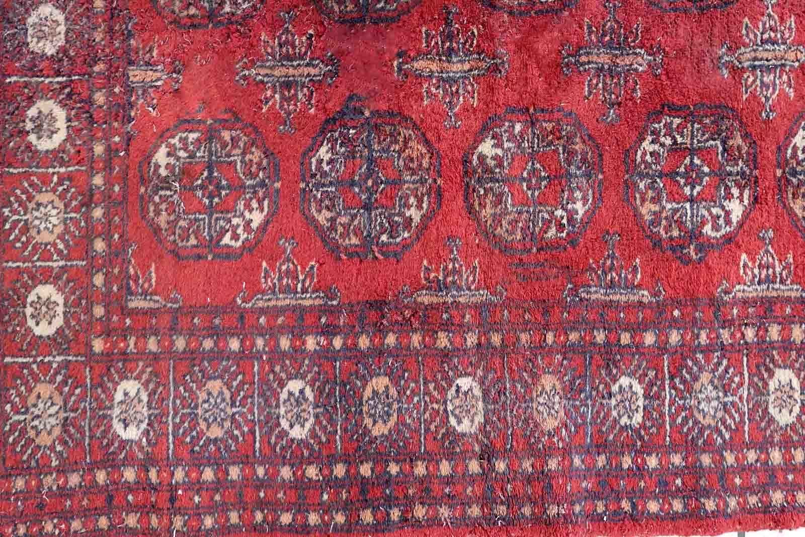 Handmade Vintage Indian Seraband Rug 3.2' X 4.9' (100cm X 151cm) 1950s photo vinterior