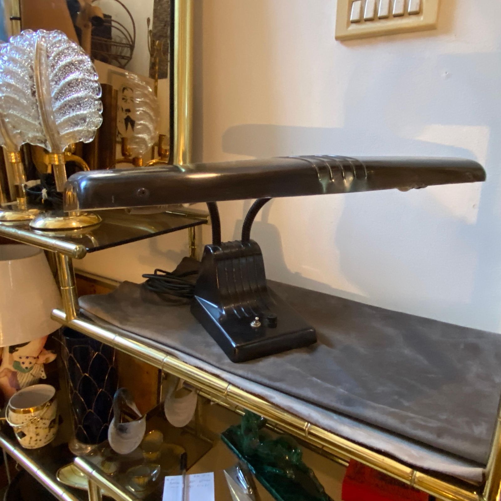 1960s Industrial Italian Metal Desk Lamp photo 672.0